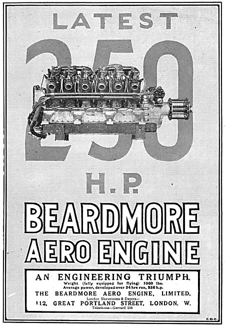 The Latest 250 HP Beardmore Aero Engine                          