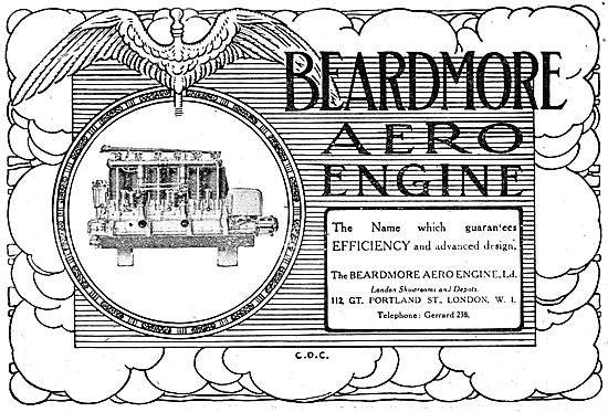 The Beardmore Aero Engines - 1918 Advert                         