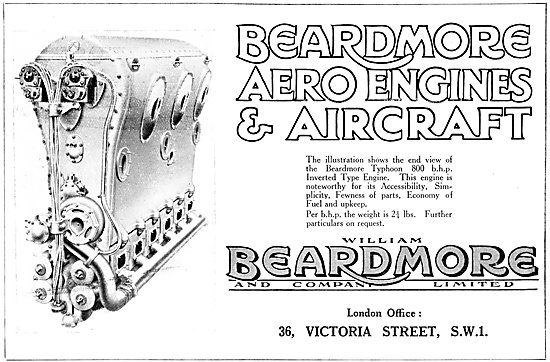 Beardmore Typhoon Aero Engines 1925                              