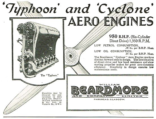 Beardmore Typhoon - Beardmore Cyclone Aero Engines               