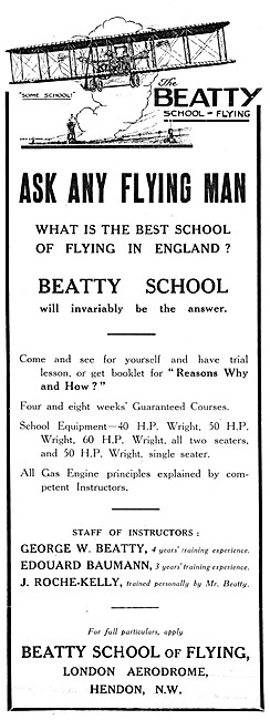 The Beatty School Of Flying 1914                                 
