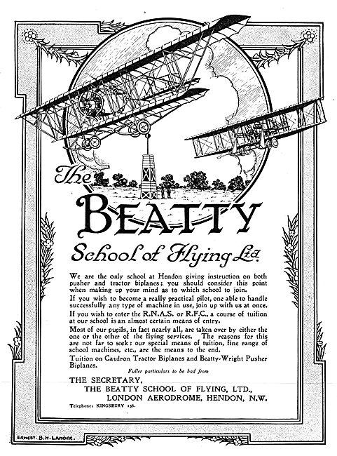 The Beatty School Of Flying Hendon                               