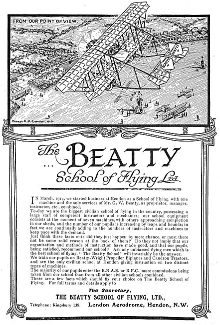 The Beatty School Of Flying Hendon                               