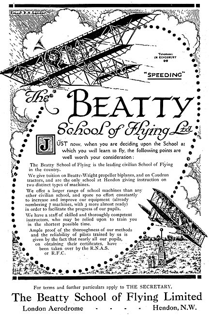 The Beatty School Of Flying Hendon                               