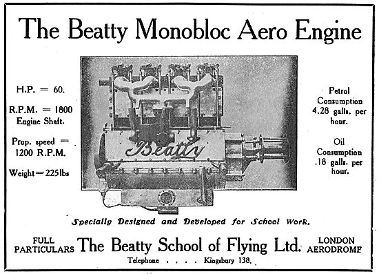 The Beatty Monobloc 60 HP Aero Engine                            