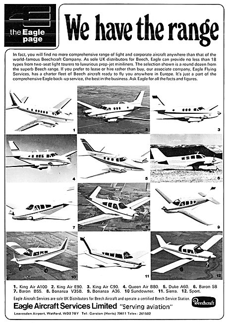 Eagle Aircraft Services Leavesden : Beechcraft 1973              