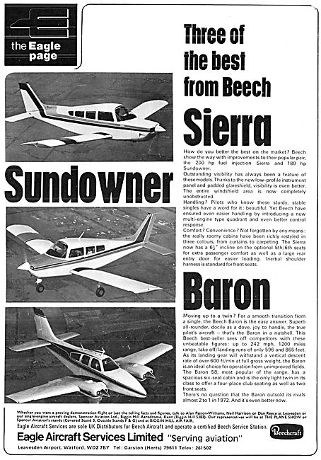 Eagle Aircraft Services Leavesden : Beechcraft Range 1973        