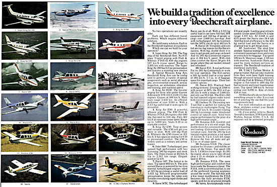 Beechcraft Showcase 1979 Models                                  
