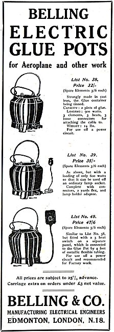 Belling Electric Glue Pots For Aircraft Work                     