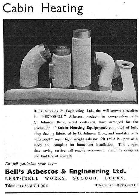 Bell's Asbestos - Aircraft Asbestos Cabin Heating Cladding       