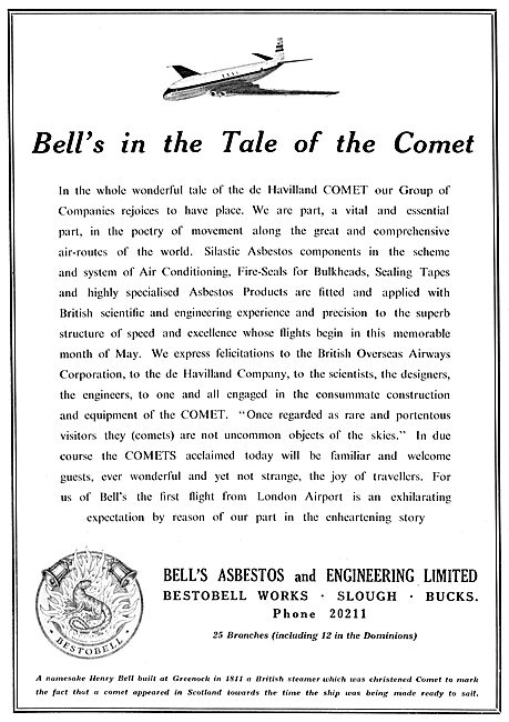 Bell's Asbestos Components - Bestobell Works Slough              