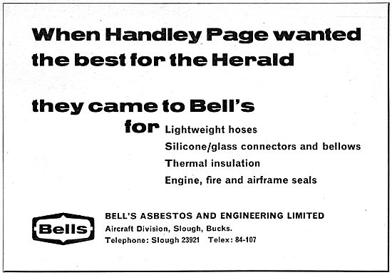 Bell's Asbestos.  Aircraft Jointing, Sealing & Hoses 1965        