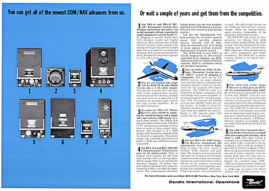 Bendix Avioncs Component Listings 1965                           