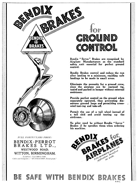 Bendix Aircraft Brakes 1929                                      