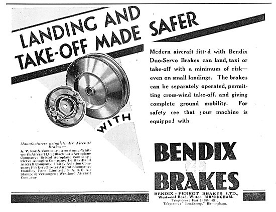 Take Offs & Landings Are Safer With Bendix Aircraft Brakes       