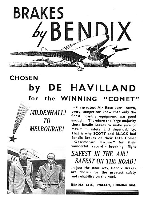 Bendix Aircraft Brakes 1934 Comet                                