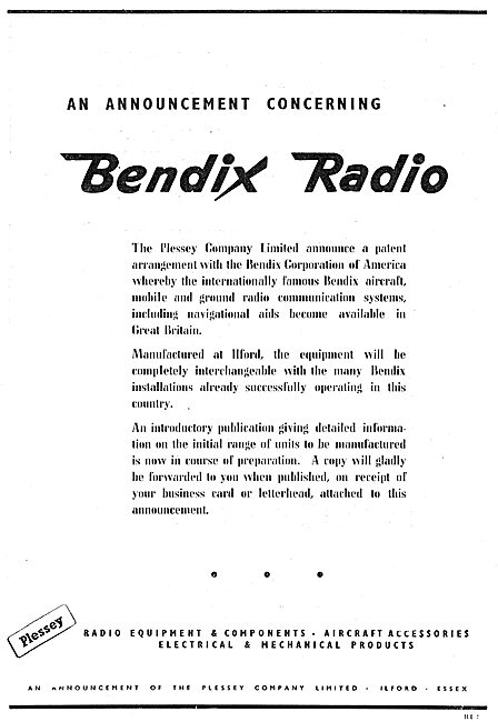 Plessey Bendix                                                   