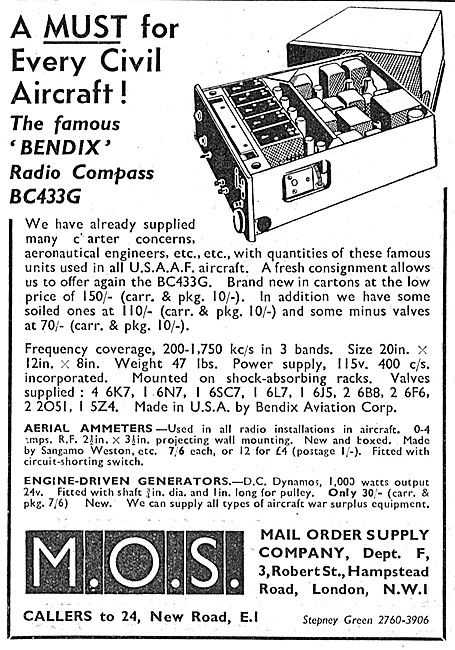 Bendix BC433G Radio Compass                                      