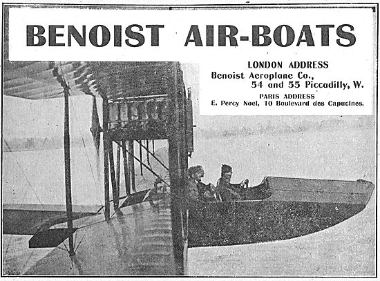 Benoist Air-Boats. E.Percy Noel Paris                            