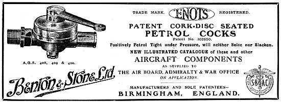 Benton & Stone - Petrol Cocks & Aircraft Components              