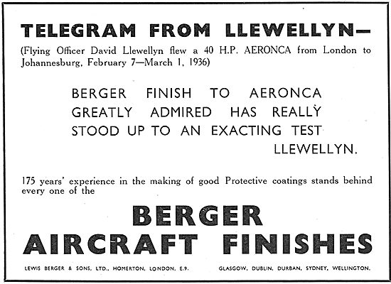 Berger Aircraft Finishes - Llewellyn Aeronca Cape                