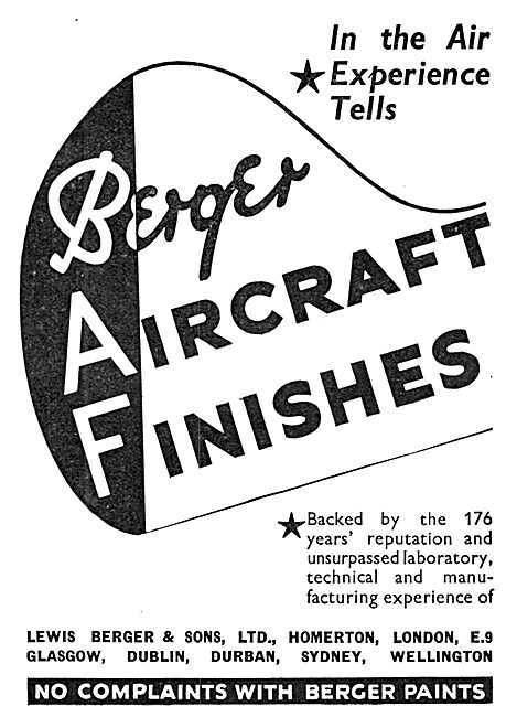 Berger Aircraft Paints &  Finishes                               