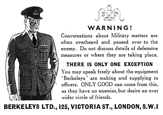 Berkeleys Ltd. RAF Mufti & Uniform Tailors                       