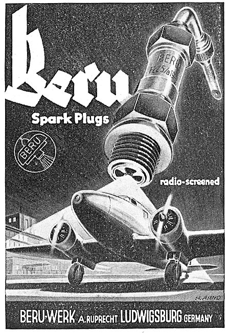 Beru-Werk Spark Plugs. Ludwigsburg. Germany                      