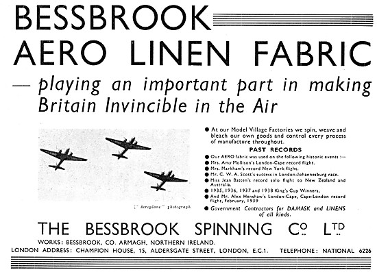 Bessbrook Spinning Aero Linen Fabric                             