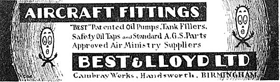 Best & Lloyd - Air Ministry Approved Brass & Copper Fittings     