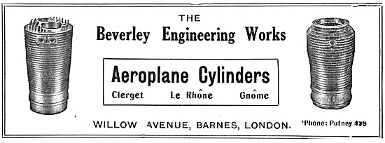Beverley Engineering.  Aero Engine Cylinders                     