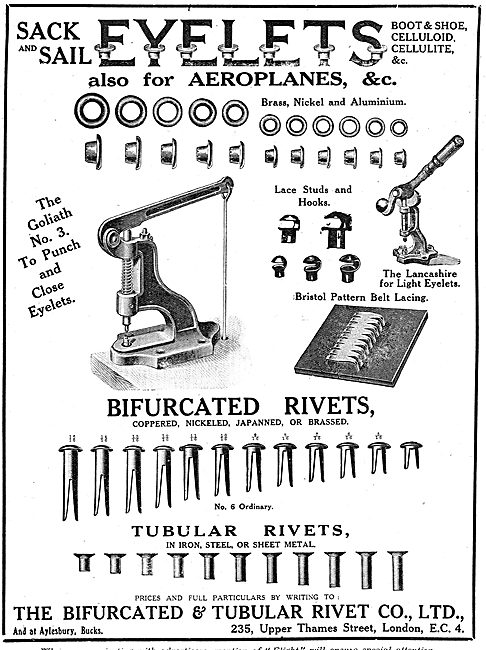 Bifurcated & Tubular Rivet Company - Rivets & Eyelets            