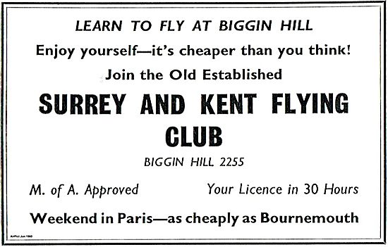Surrey And Kent Flying Club Biggin Hill                          