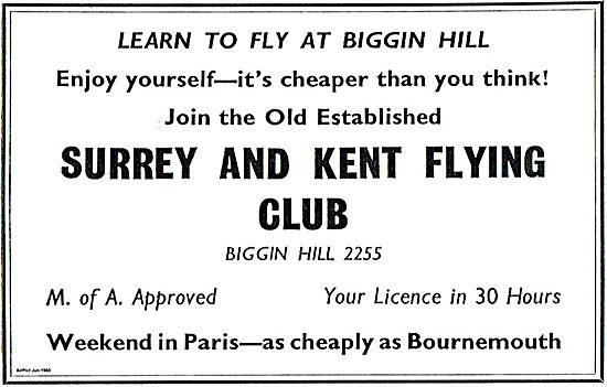 Surrey And Kent Flying Club Biggin Hill                          