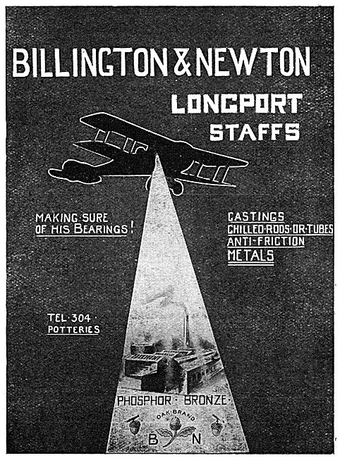 Billington & Newton. Castings For Aircraft                       