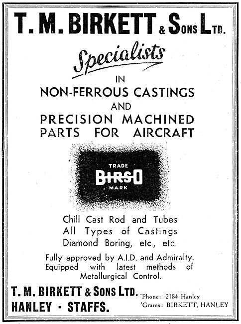 T.M.Birkett - Non-Ferrous Castings & Machining - Birso           