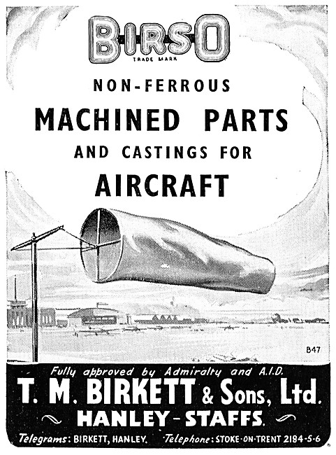 T.M.Birkett Birso Non-Ferrous Machines Parts & Castings          