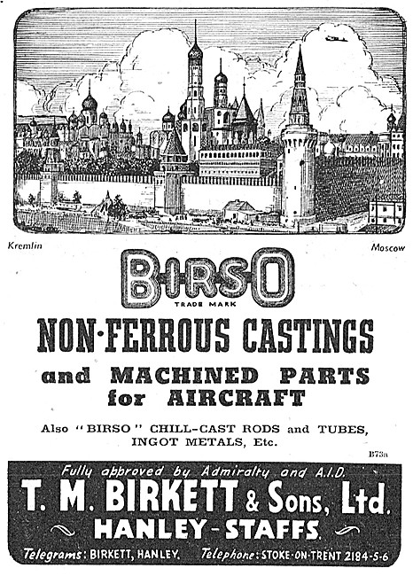 T.M.Birkett BIRSO Non-Ferrous Castings - Bushes & Bearings       