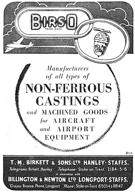 T.M.Birkett BIRSO Non-Ferrous Castings                           