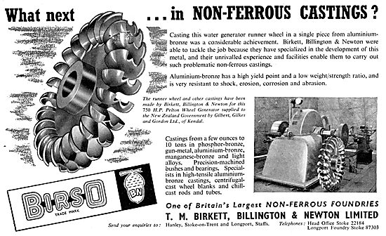 T.M.Birkett BIRSO  Non-Ferrous Foundry & Castings                