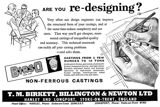 T.M.Birkett BIRSO Castings In Non-Ferrous Alloys                 