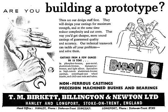 T.M.Birkett. Non-Ferrous Castings, Prototyping & Machining       