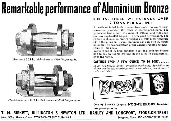 T.M.Birkett. Non-Ferrous Castings, Prototyping & Machining       