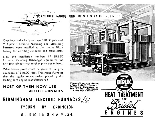 Birmingham Electric Furnaces. Birlec Nitriding Furnaces 1939     
