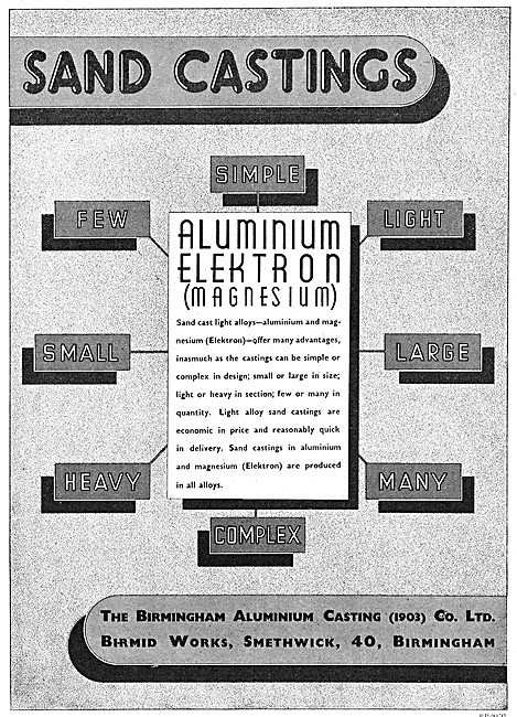 Birmid: Birmingham Aluminium -  Aero Castings                    