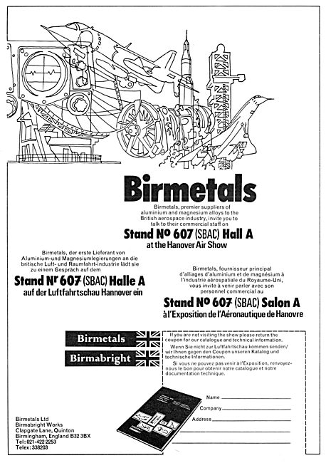 Birmetals Aluminium & Magnesium Alloys                           