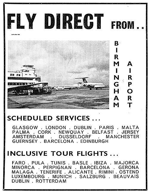 Birmingham Airport Schedules 1969                                