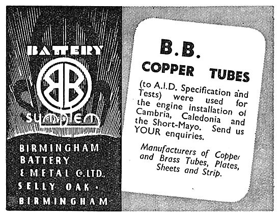 Birmingham Battery BB Copper Tubes To AID Specification          