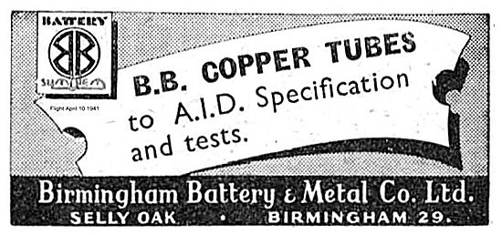 Birmingham Battery AID Spec Copper Tubes                         