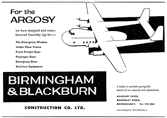 Birmingham & Blackburn - Asembly Jigs For The AW 660 Argosy      